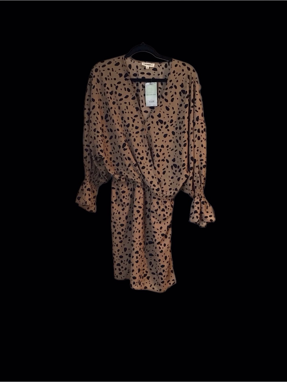 EE:SEE Taupe Leopard Print Dress NWT